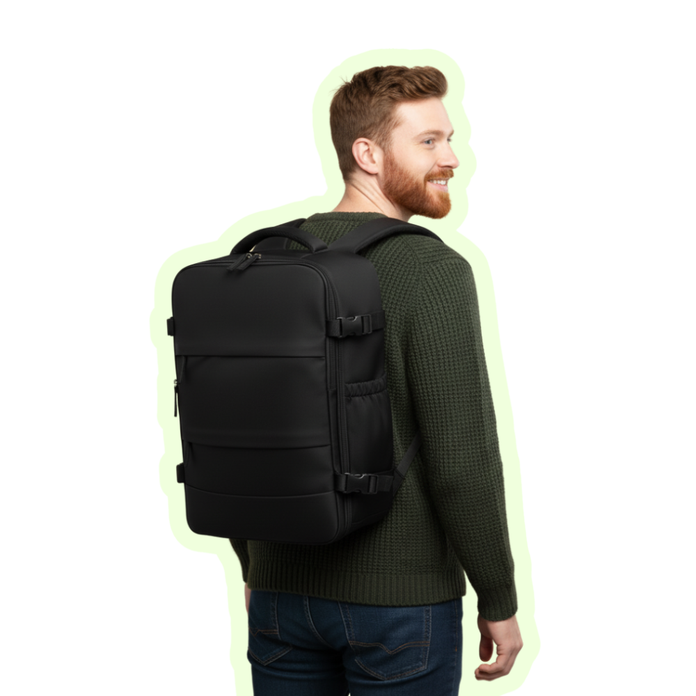 FlexPackr™ – Smart Compression Travel Backpack (Cabin Approved)